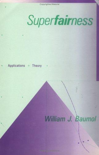 William J. Baumol: Superfairness (Paperback, 1988, The MIT Press)