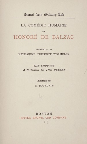 Honoré de Balzac: The Chouans (1919, Little, Brown, and company)