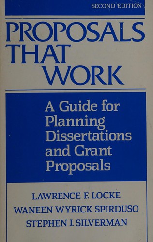 Lawrence F. Locke: Proposals that work (1987, Sage Publications)