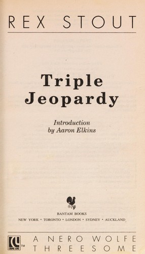 Rex Stout: Triple Jeopardy (Rex Stout Library) (Paperback, Crimeline)