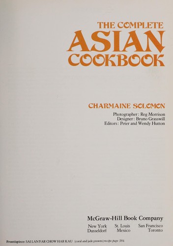 Charmaine Solomon: The complete Asian cookbook (1976, McGraw-Hill)