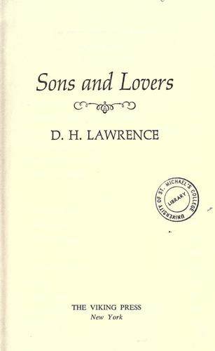 David Herbert Lawrence: Sons and lovers (1913, Viking Press)