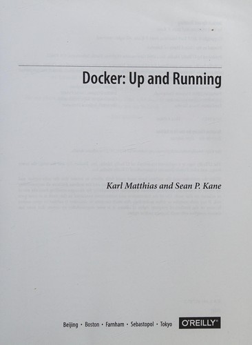 Karl Matthias: Docker (2015, O'Reilly)