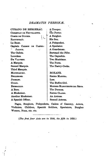 Edmond Rostand, Gladys Thomas, Mary F. Guillemard: Cyrano de Bergerac: A Play in Five Acts by Edmond Rostand, Translated from ... (1899, R. H. Russell)