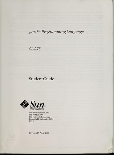 Arnold, Ken: The Java programming language (2000, Addison-Wesley)