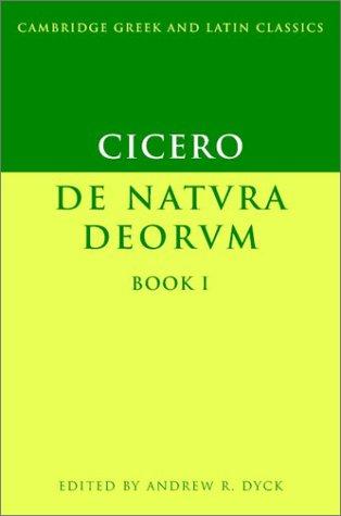 Cicero: De natura deorum. (Latin language, 2003, Cambridge University Press)