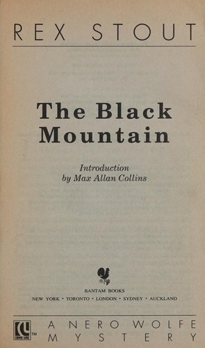 Rex Stout: The black mountain (1993, Bantam Books)