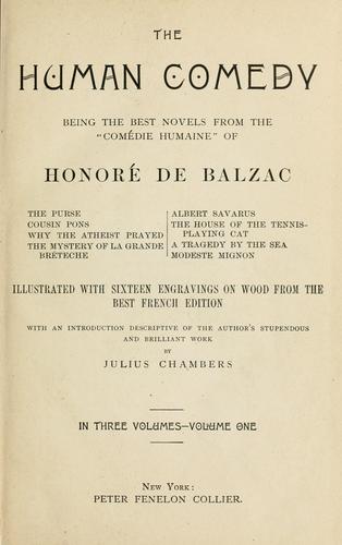 Honoré de Balzac: The human comedy (1893, P. F. Collier)