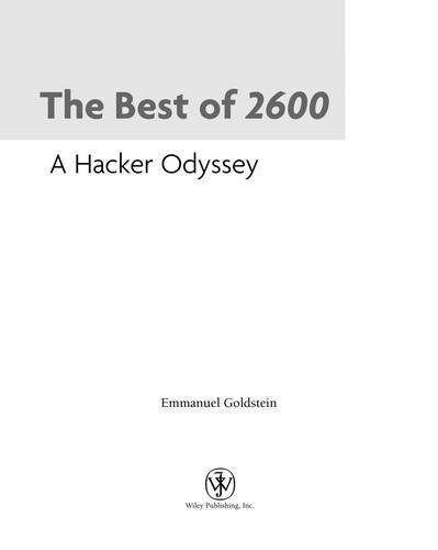 Emmanuel Goldstein: The Best of 2600 : A Hacker Odyssey (2008)