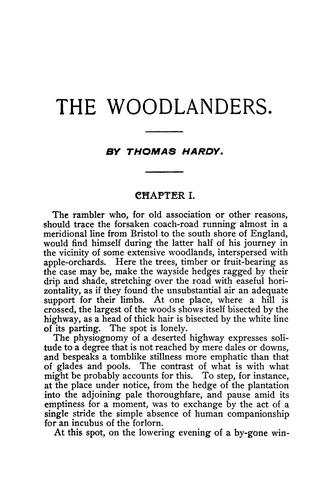 Thomas Hardy: The woodlanders (1899, Rand, McNally & Company)