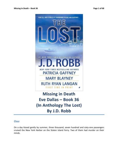 Nora Roberts: Missing in Death (Jove Books)