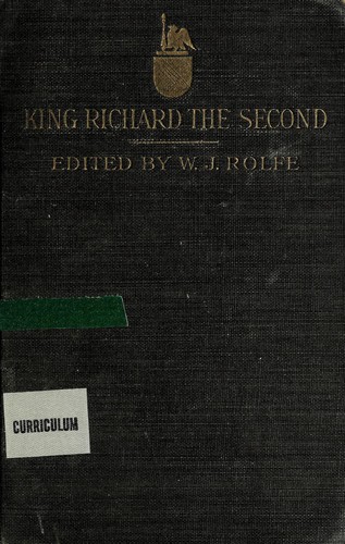 William Shakespeare: King Richard the Second (1905, American Book Company)