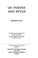 Aristotle: Aristotle on Poetry and Style (1958, Prentice Hall College Div)