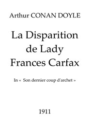 Arthur Conan Doyle: La Disparition de Lady Frances Carfax (EBook, French language, 2017, LibriVox)