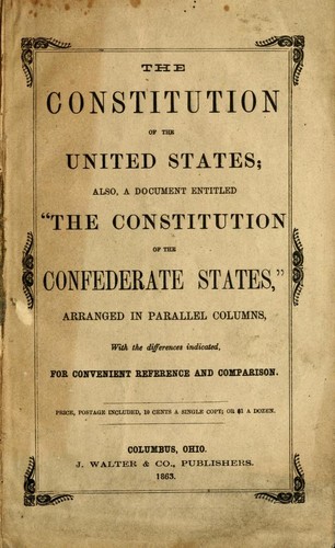 United States: The Constitution of the United States (1863, J. Walter & Co.)