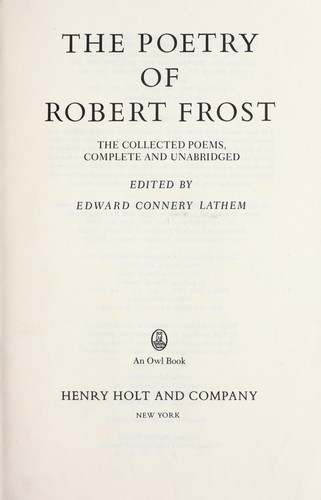 Robert Frost: The poetry of Robert Frost (H. Holt)