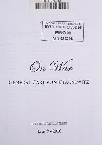 Carl von Clausewitz: On War (2010, Lits)