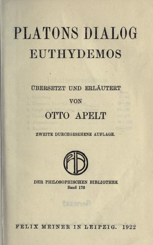 Plato: Sämtliche Dialoge (German language, 1916, Meiner)