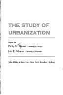 Philip M. Hauser: The study of urbanization (1965, Wiley)