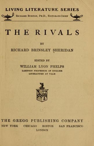 Richard Brinsley Sheridan: The rivals (1920, The Gregg publishing company)