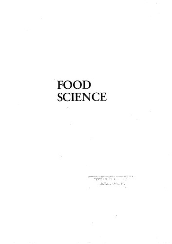 Norman N. Potter: Food science (1995, Chapman & Hall)