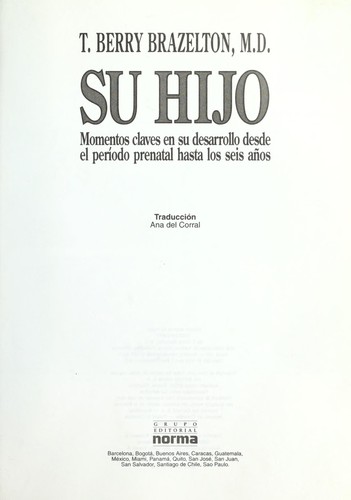 T. Berry Brazelton: Su hijo (Spanish language, 1994, Norma)