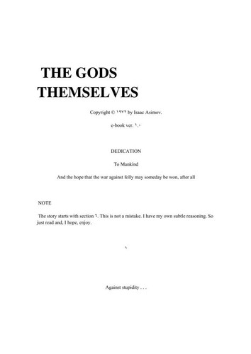 Isaac Asimov: The Gods Themselves ([publisher not identified])