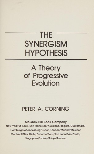 Peter A. Corning: The synergism hypothesis (1983, McGraw-Hill, Mcgraw-Hill)