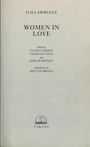 David Herbert Lawrence: Women in love (1989, Viking)