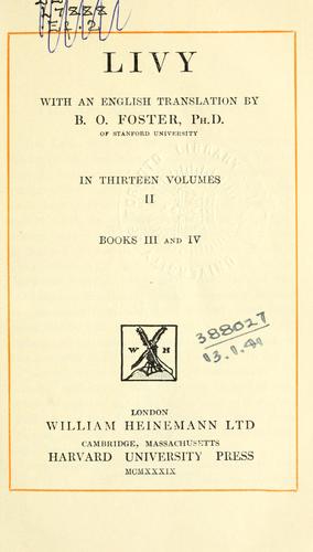 Titus Livius: Livy (1919, Heinemann)