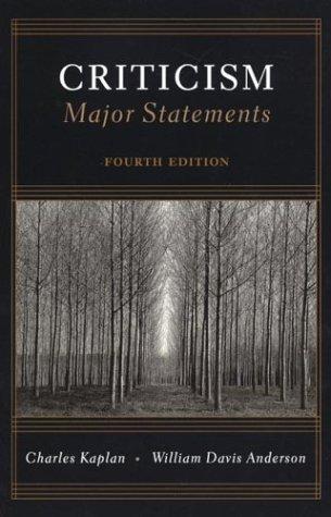 Charles Kaplan, William Anderson: Criticism (Paperback, 1999, Bedford/St. Martin's)