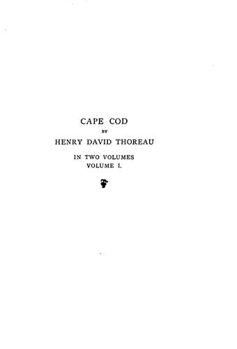 Henry David Thoreau: Cape Cod (1951, Norton)