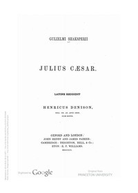 William Shakespeare: Julius Cæsar (Latin language, 2014, Project Gutenberg)