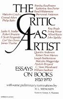 Gilbert A. Harrison: The critic as artist (1972, Liveright)