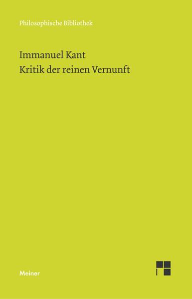 Immanuel Kant: Kritik der reinen Vernunft (German language, 1998)