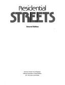 American Society of Civil Engineers: Residential streets. (1990, American Society of Civil Engineers, National Association of Home Builders, Urban Land Institute)