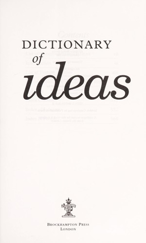 Anne-Lucie Norton: Dictionary of ideas (1997, Brockhampton Press)