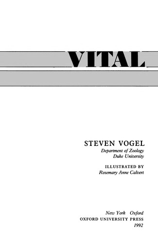 Vogel, Steven: Vital circuits (1992, Oxford University Press)