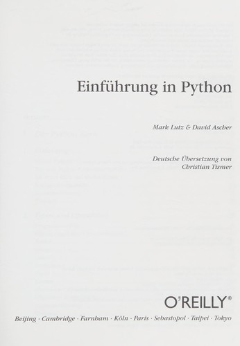 Mark Lutz: Einführung in Python (Paperback, German language, 2000, O'Reilly)