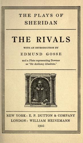 Richard Brinsley Sheridan: The rivals (1905, Dutton)